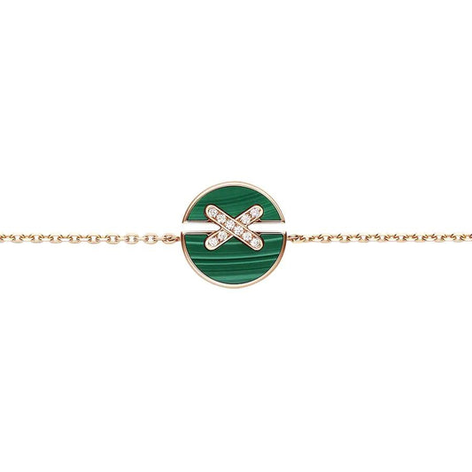 [Raffine]JEUX DE BRACELET MALACHITE PINK GOLD DIAMONDS