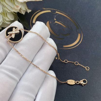 [Raffine]JEUX DE BRACELET ONYX PINK GOLD DIAMOND