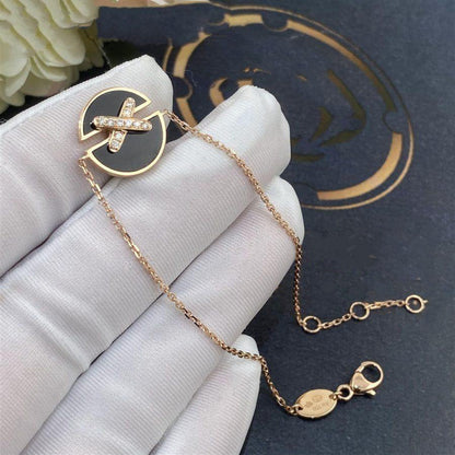 [Raffine]JEUX DE BRACELET ONYX PINK GOLD DIAMOND