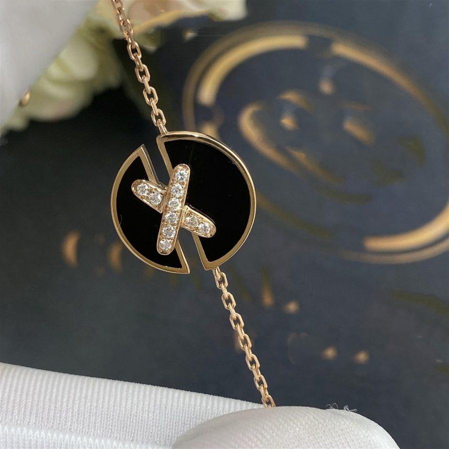 [Raffine]JEUX DE BRACELET ONYX PINK GOLD DIAMOND