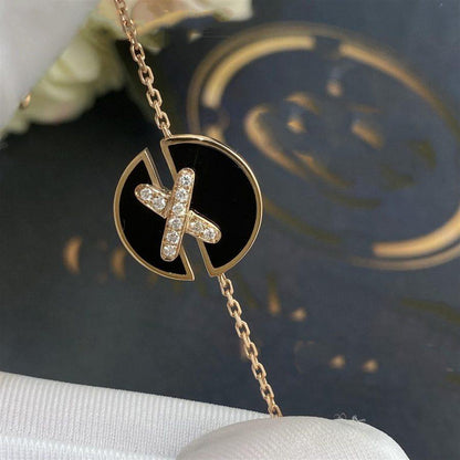 [Raffine]JEUX DE BRACELET ONYX PINK GOLD DIAMOND