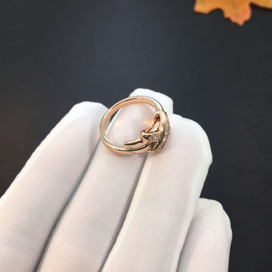[Raffine]JEUX DE PINK GOLD DIAMOND RING