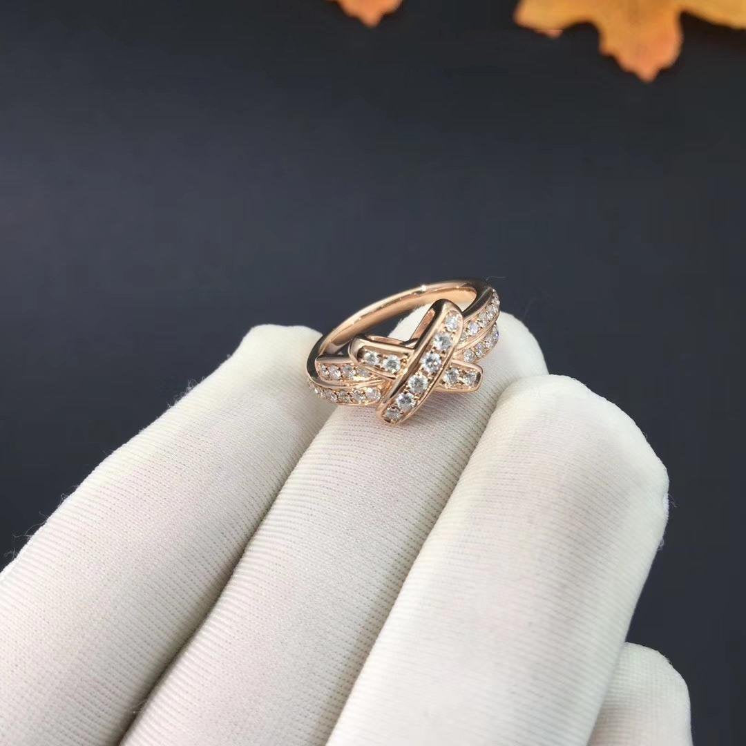 [Raffine]JEUX DE RING ORO ROSA DIAMANTES