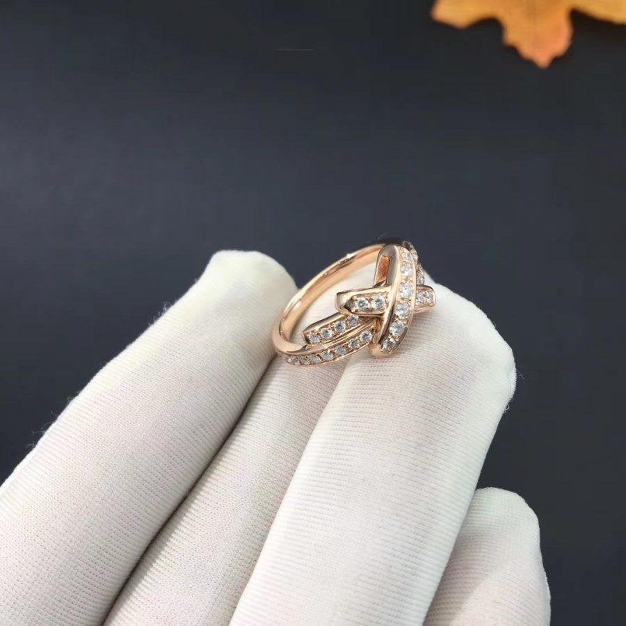 [Raffine]JEUX DE RING ORO ROSA DIAMANTES