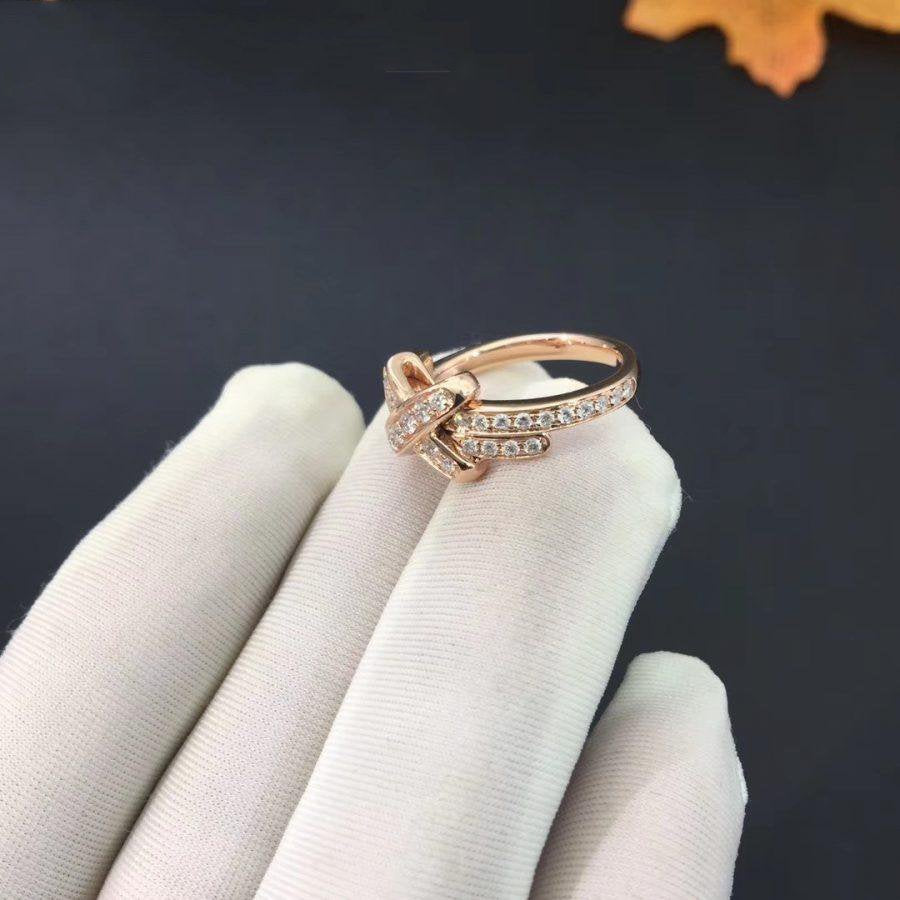 [Raffine]JEUX DE RING ORO ROSA DIAMANTES