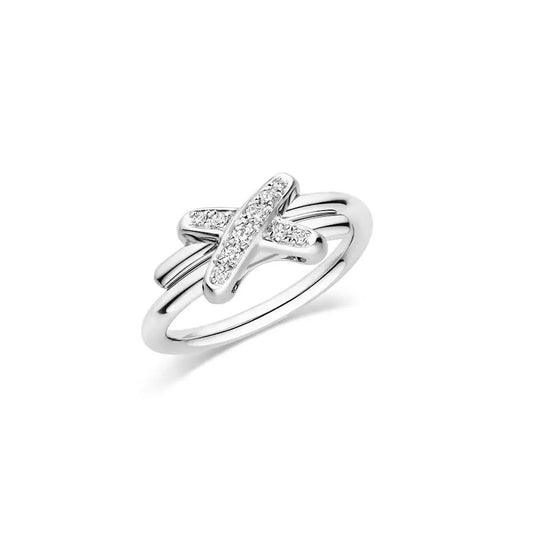 [Raffine]JEUX DE SILVER DIAMOND RING