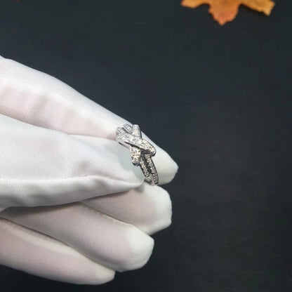 [Raffine]JEUX DE SILVER DIAMOND RING