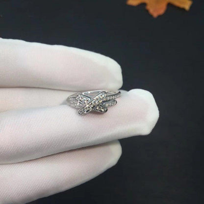 [Raffine]JEUX DE SILVER DIAMOND RING