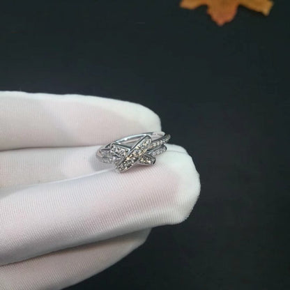 [Raffine]JEUX DE SILVER DIAMOND RING