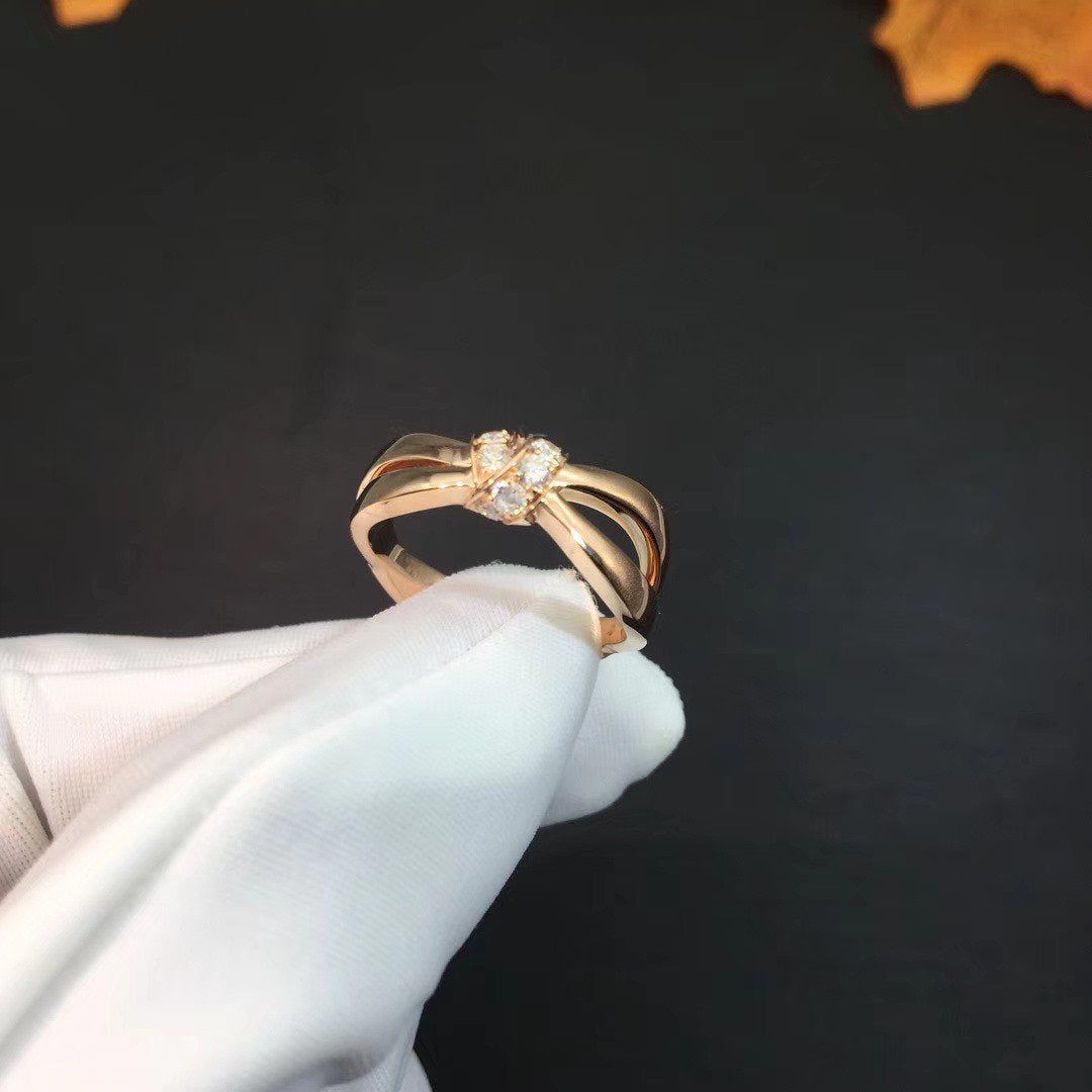 [Raffine]LIENS RING PINK GOLD DIAMOND
