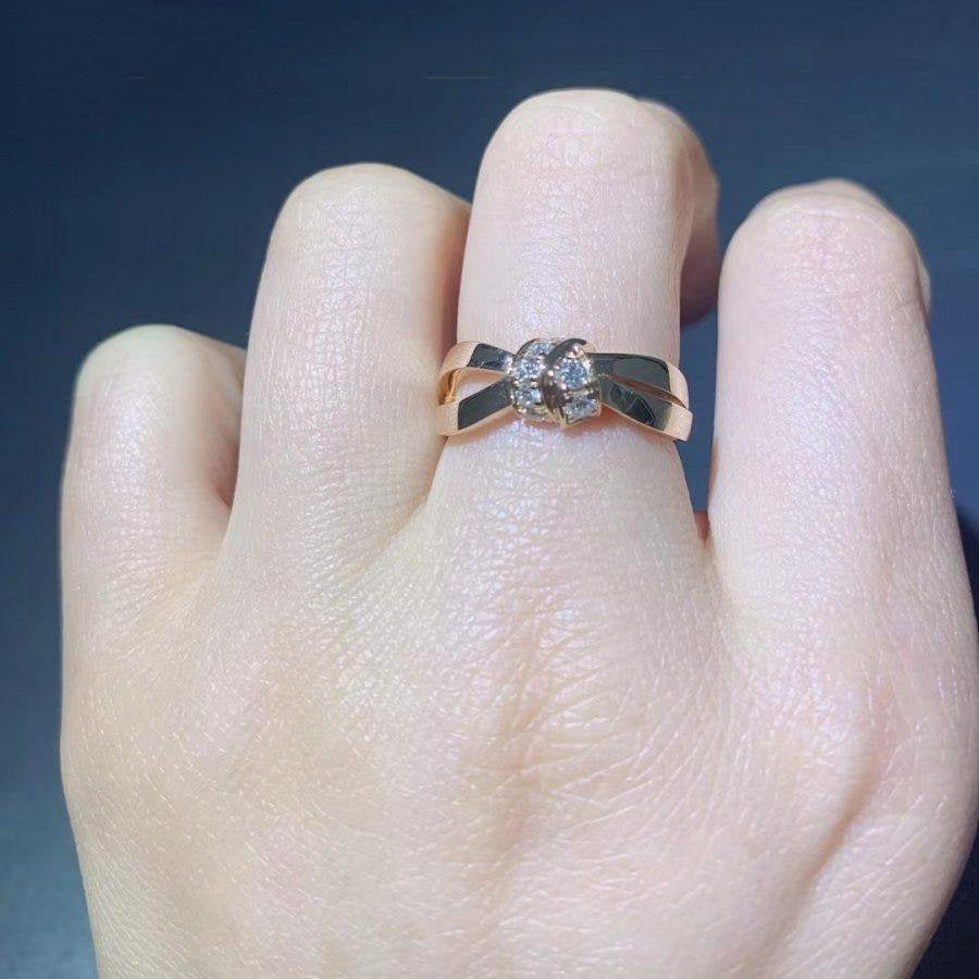 [Raffine]LIENS RING PINK GOLD DIAMOND
