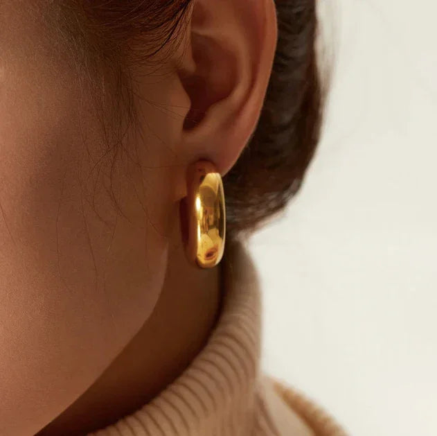 [Raffine]Natalia Chunky Gold Hoops