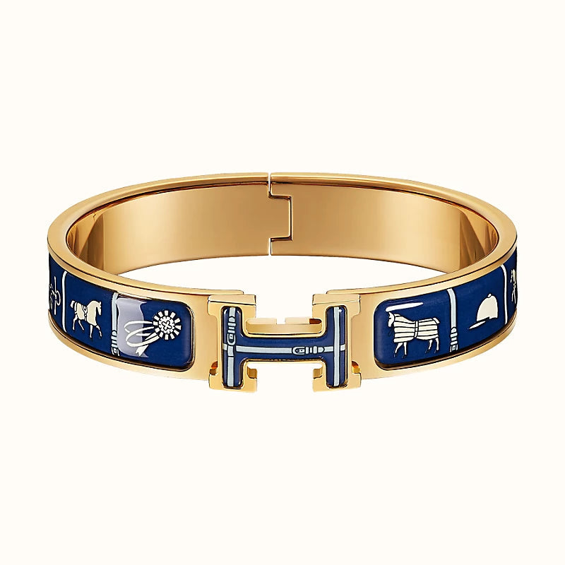 [Raffine]H COUVERTURES DARK BLUE BRACELET