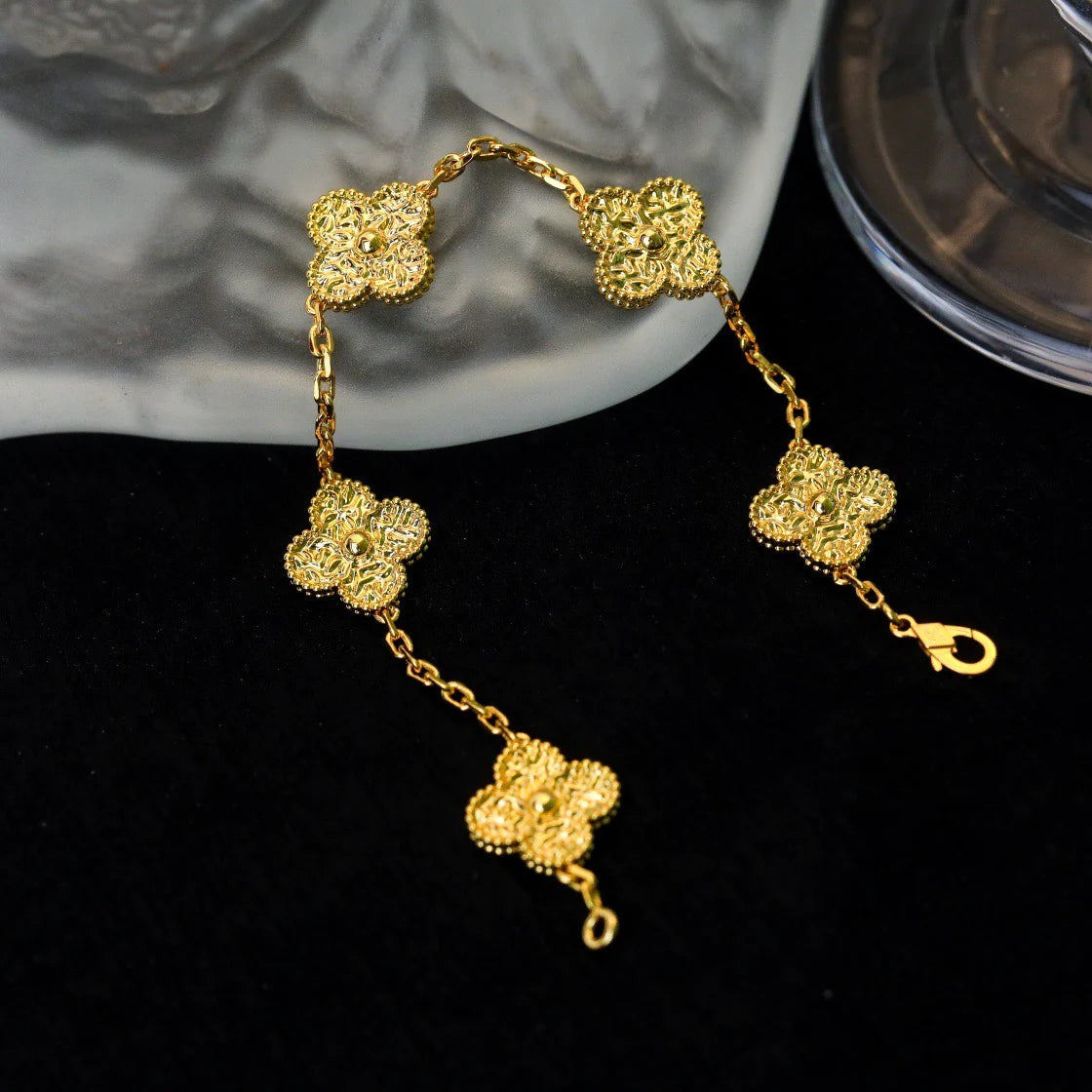 [Raffine]CLOVER 5 MOTIFS BRONZING BRACELET