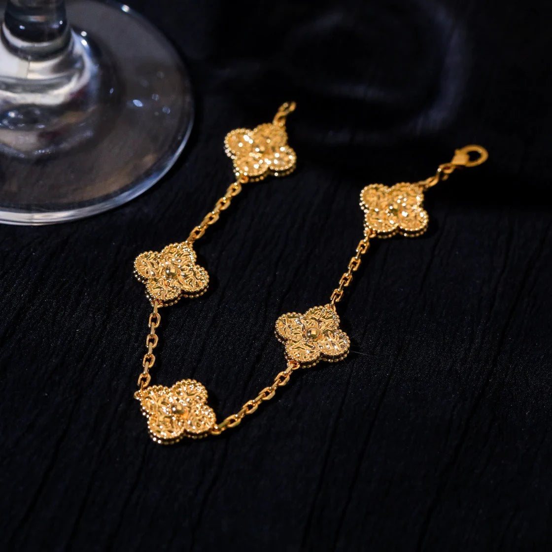 [Raffine]CLOVER 5 MOTIFS BRONZING BRACELET