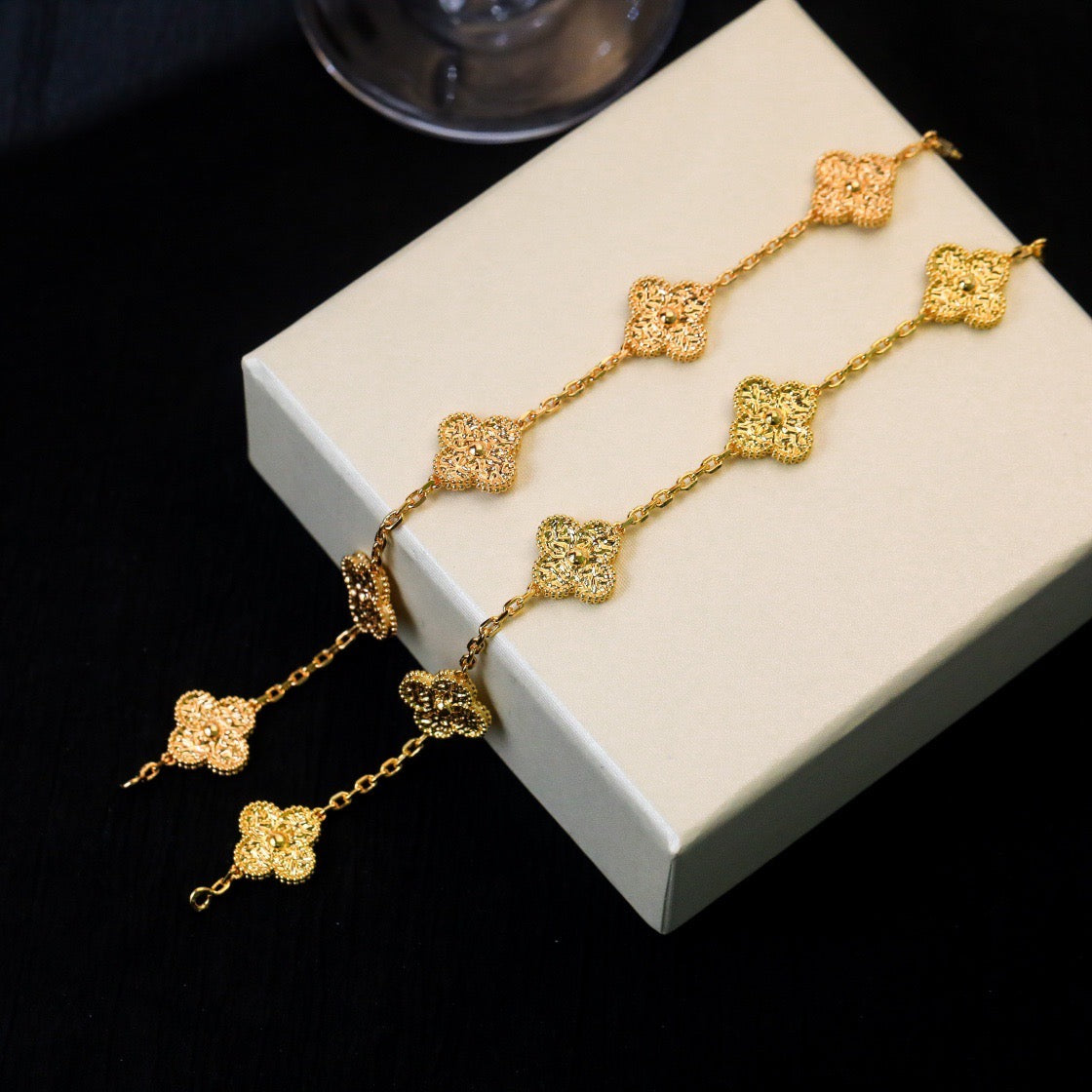 [Raffine]CLOVER 5 MOTIFS BRONZING BRACELET