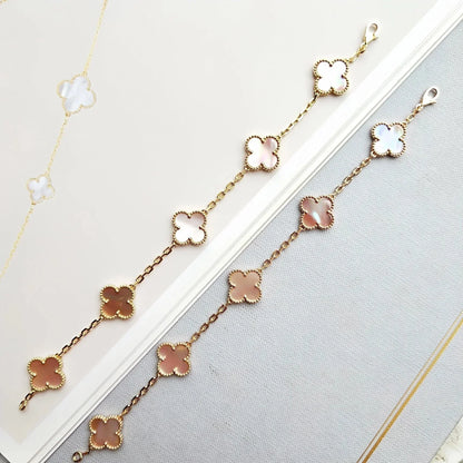 [Raffine] CLOVER 5 MOTIFS ROSA PERLMUTT ARMBAND KOLLEKTION