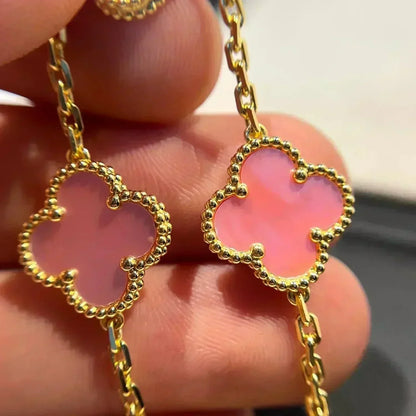 [Raffine]CLOVER 5 PULSERA DE MOPA ROSA