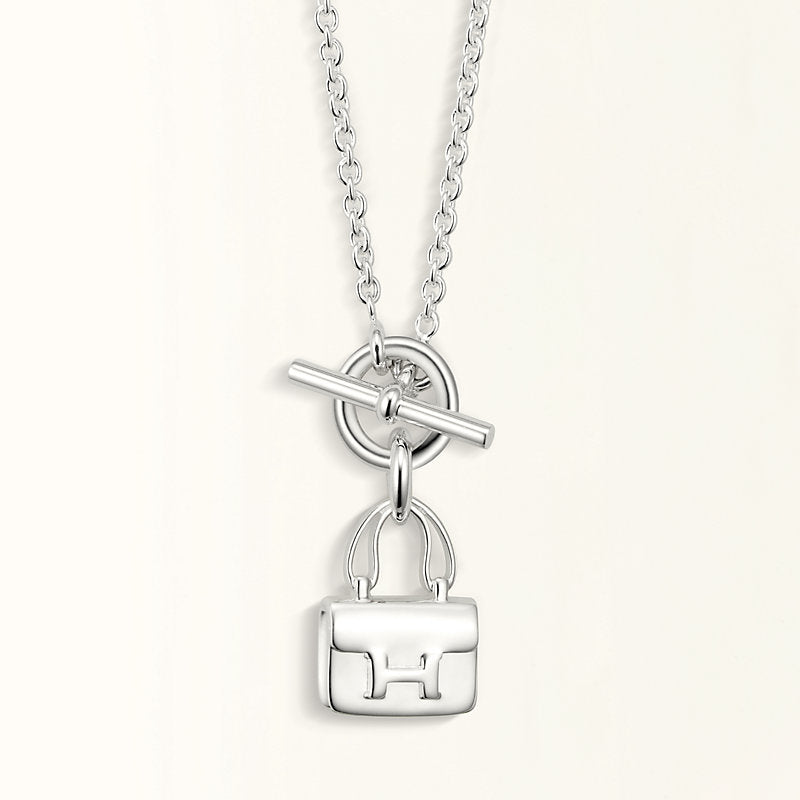 [Raffine]POP H PEDANT SILVER NECKLACE