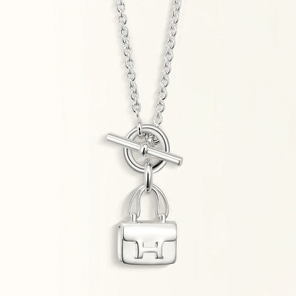 [Raffine]POP H PEDANT SILVER NECKLACE