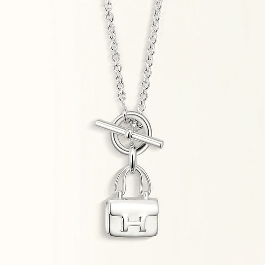 [Raffine]POP H PEDANT SILVER NECKLACE