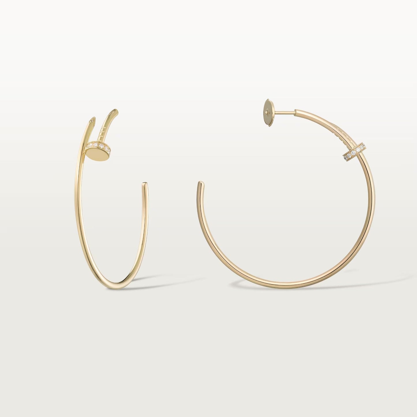[Raffine]JUSTE HALF DIAMOND LARGE EARRINGS