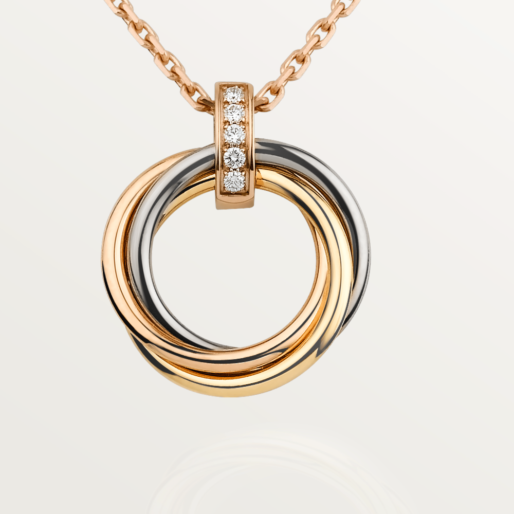 [Raffine]COLLAR TRINITY ORO DIAMANTES