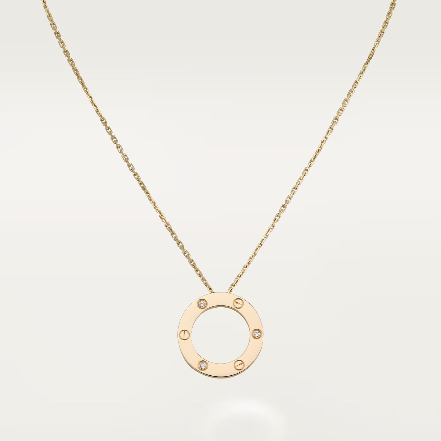 [Raffine]LOVE NECKLACE 16MM 3 DIAMONDS