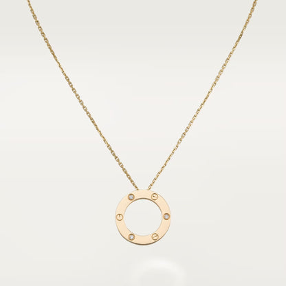 [Raffine]LOVE NECKLACE 16MM 3 DIAMONDS