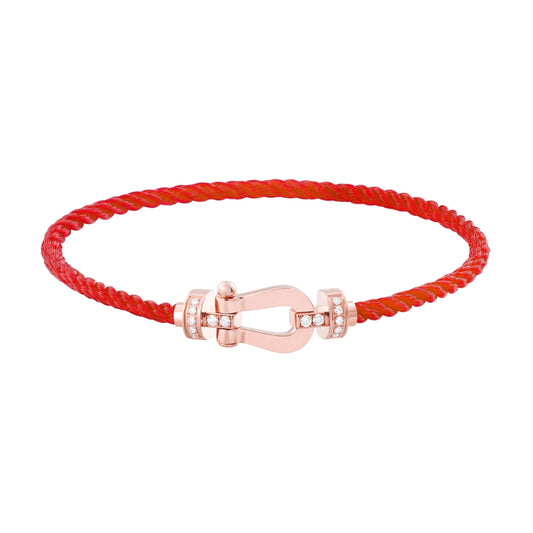 [Raffine]FORCE 10 HALF DIAMOND PINK GOLD RED CORDERI LARGE AND MEDIUM MODEL