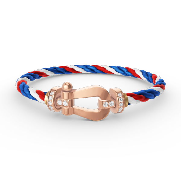 [Raffine]FORCE LARGE HORSESHOE HALF DIAMOND BRACELET ROSE GOLD