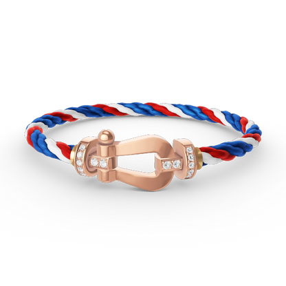 [Raffine]FORCE LARGE HORSESHOE HALF DIAMOND BRACELET ROSE GOLD