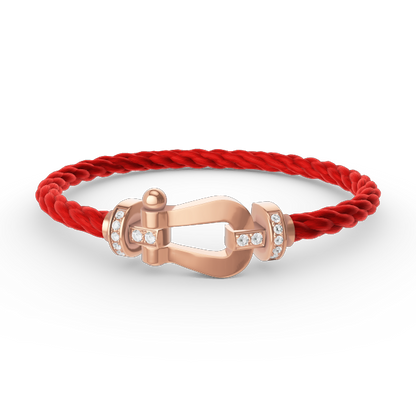 [Raffine]FORCE LARGE HORSESHOE HALF DIAMOND BRACELET ROSE GOLD