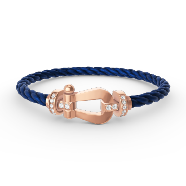 [Raffine]FORCE LARGE HORSESHOE HALF DIAMOND BRACELET ROSE GOLD