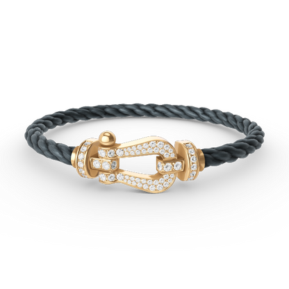 [Raffine]FORCE LARGE HORSESHOE FULL DIAMOND BRACELET GOLD