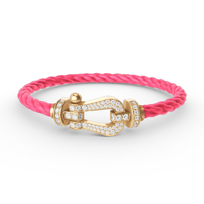 [Raffine]FORCE LARGE HORSESHOE FULL DIAMOND BRACELET GOLD