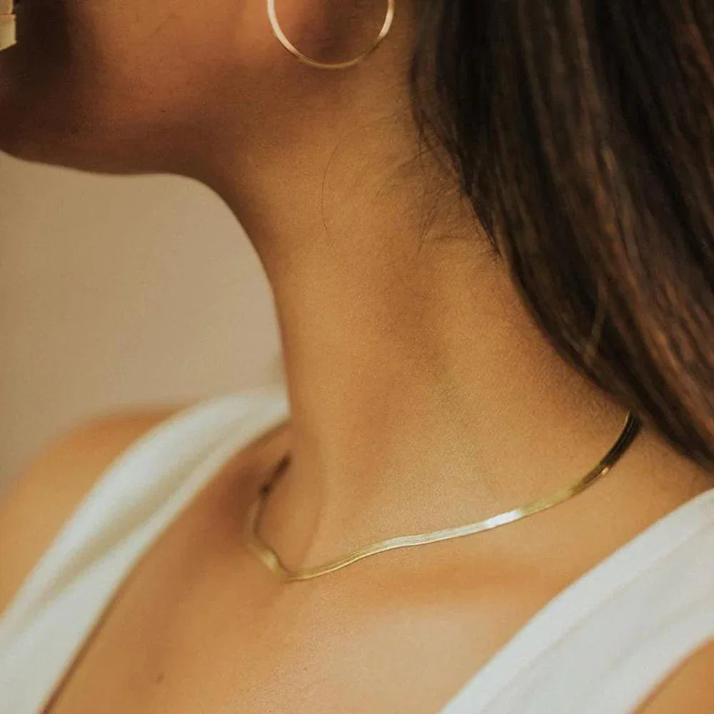 [Raffine]Elizabeth Gold Herringbone Necklace