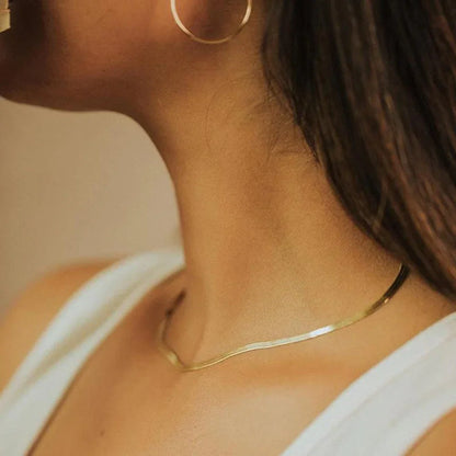 [Raffine]Elizabeth Gold Herringbone Necklace