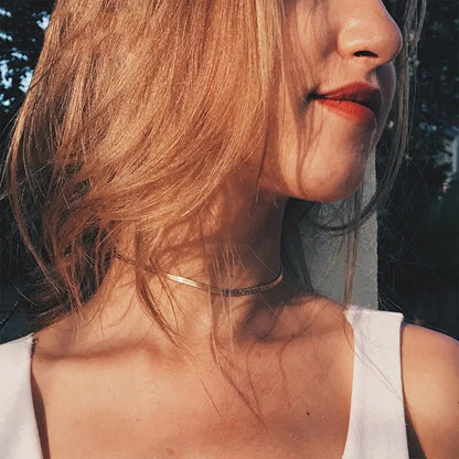 [Raffine]Elizabeth Gold Herringbone Necklace