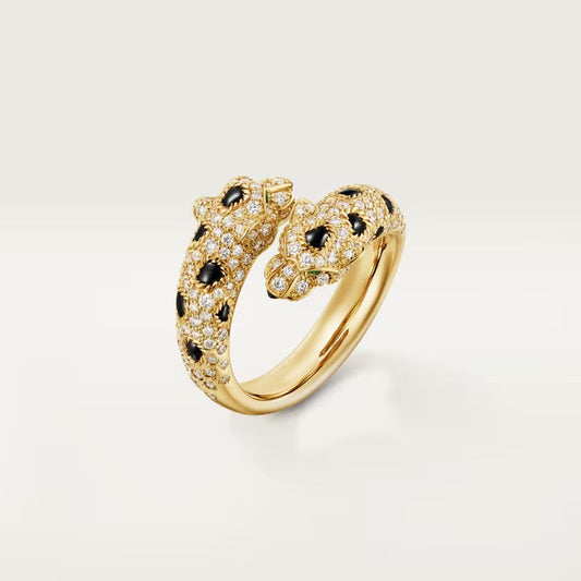 [Raffine]PANTHERE DOUBLE HEADED FULL DIAMOND  RING