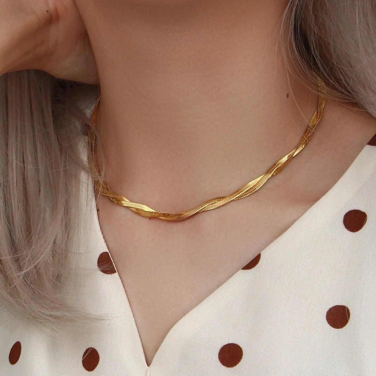[Raffine]Lysa Twisted Chain Necklace