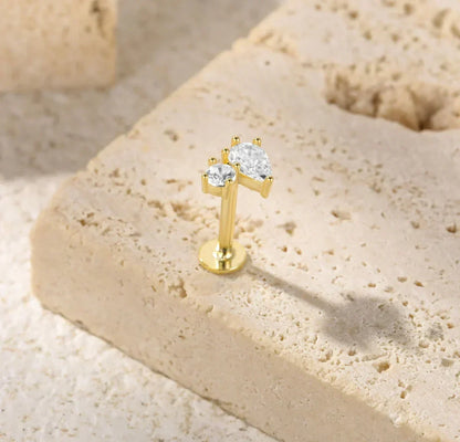 [Raffine]Kate Flat Back Diamond Stud