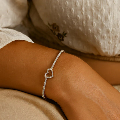 [Raffine]Patrice Diamond Heart Bracelet