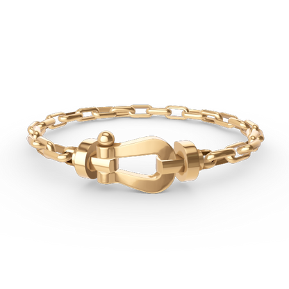 [Raffine]FORCE LARGE HORSESHOE CLASP  METAL BRACELET