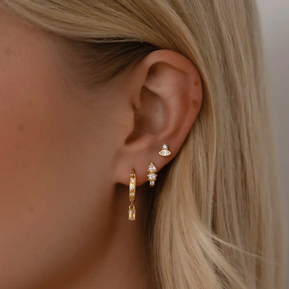 [Raffine]Cassidy Diamond Hoops