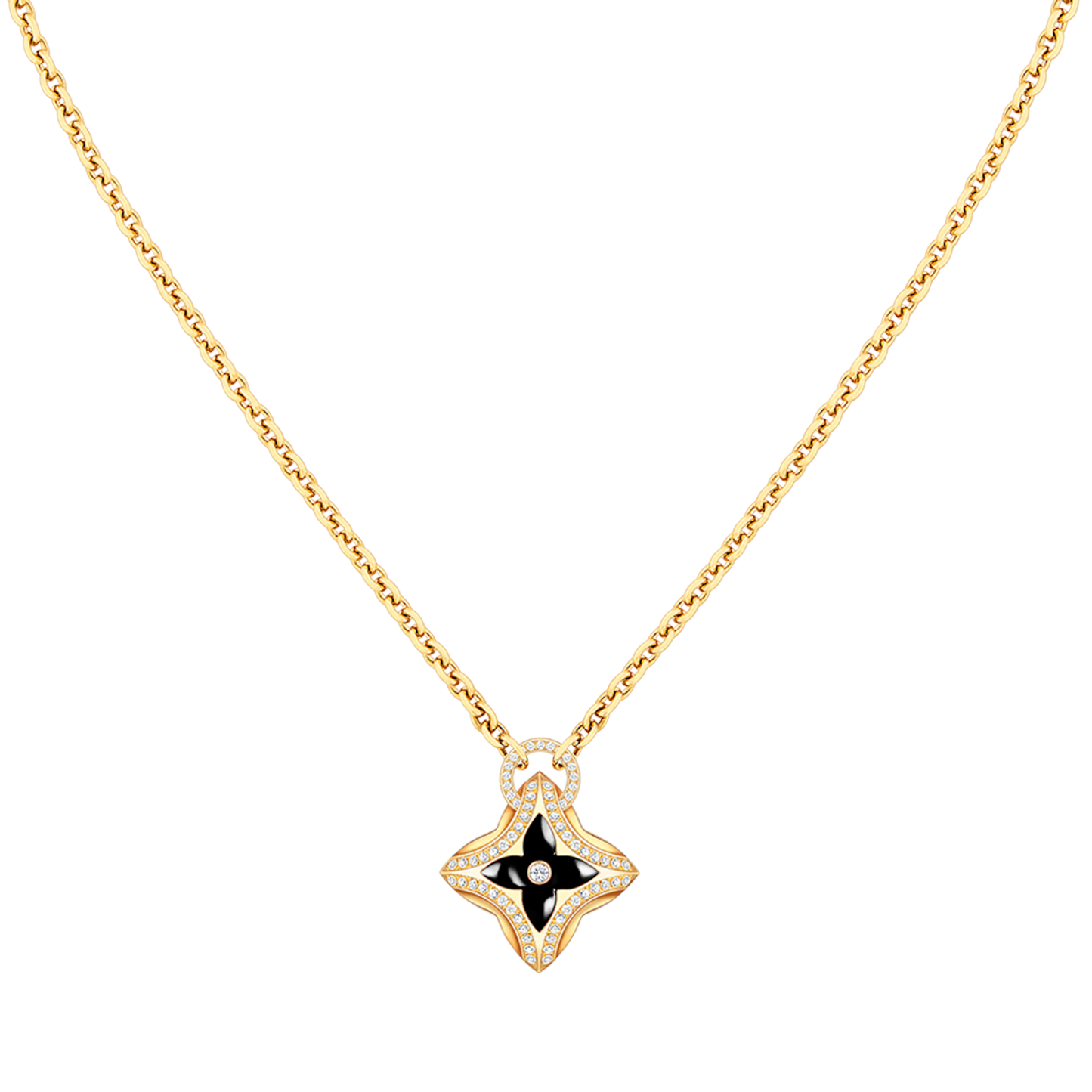 [Raffine]STAR PEDANT PINK GOLD DIAMOND NECKLACE