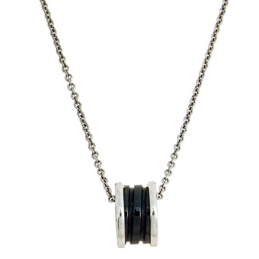 [Raffine]ZERO 1 BLACK CERAMIC SILVER NECKLACE