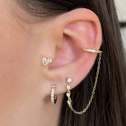[Raffine]Kate Flat Back Diamond Stud