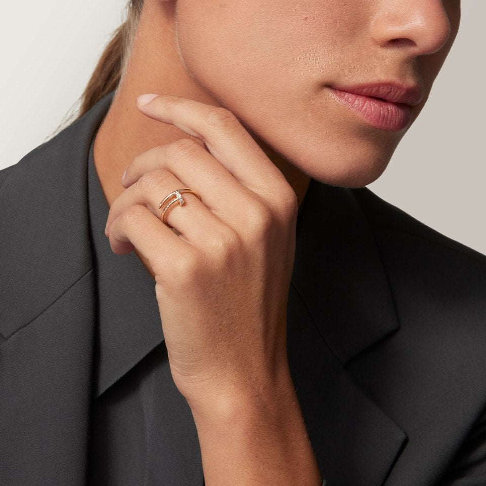 [Raffine]JUSTE 1.8MM HALF DIAMOND RING