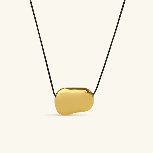 [Raffine]Cord Pebble Pendant